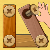 down Wood Nuts And Bolts Puzzle(Mod Money)