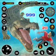 down Animal Crocodile Attack Sim