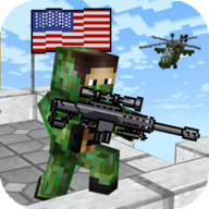down American Block Sniper Survival(God Mode/Dumb Enemy)