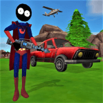 down Stickman Superhero(Unlocked All Items)