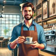 down Coffee Shop Simulator 3D Cafe(Unlimited Money)