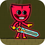 down Red Stickman(Unlimited Hearts)