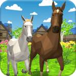 down Horse Family(Unlimited Coins)